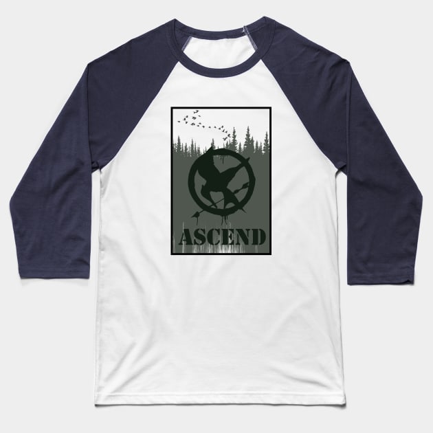 Mockingjay_Ascend Baseball T-Shirt by baaldips